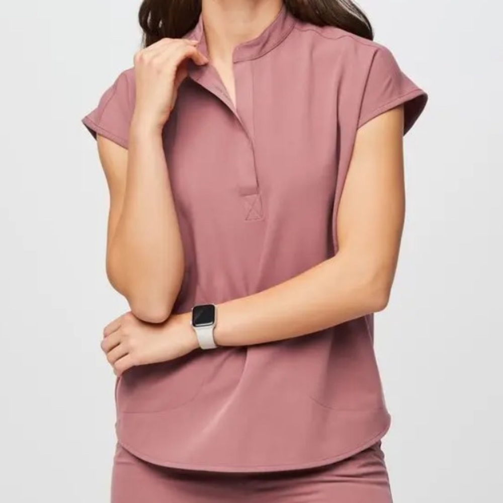 Figs Mauve Rafaela Oversized Scrub Top